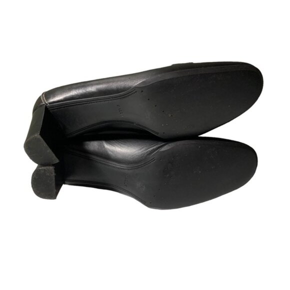 Bally Women’s Black Leather Penny Loafer Heels | Size 11 US | Classic Block Heel - Picture 5 of 10